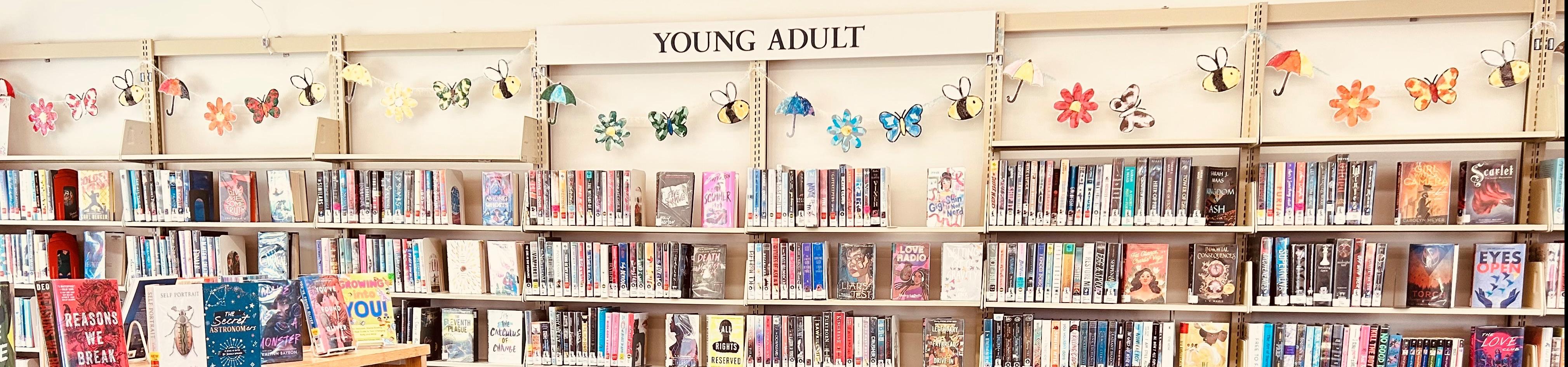 YA adult room, books